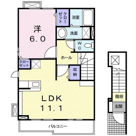 高崎問屋町駅 徒歩25分 2階の物件間取画像